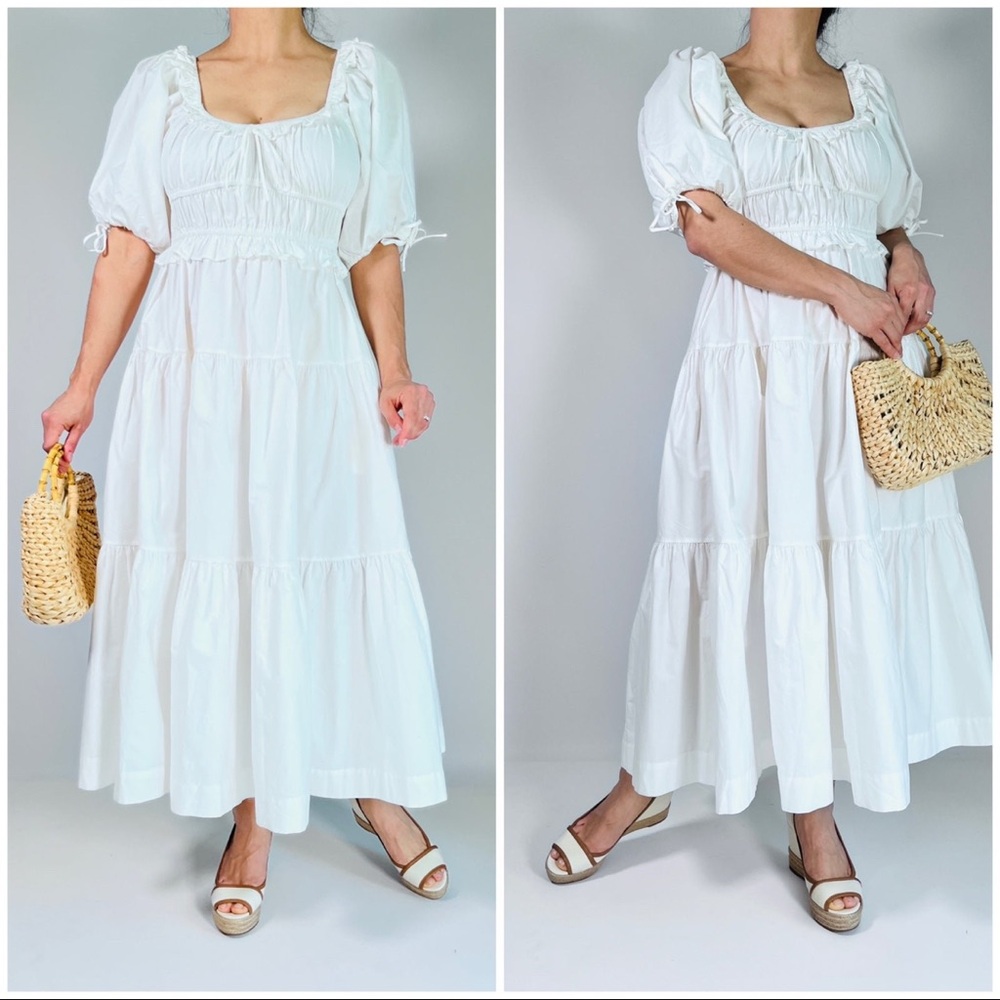 En Saison White Midi Dress